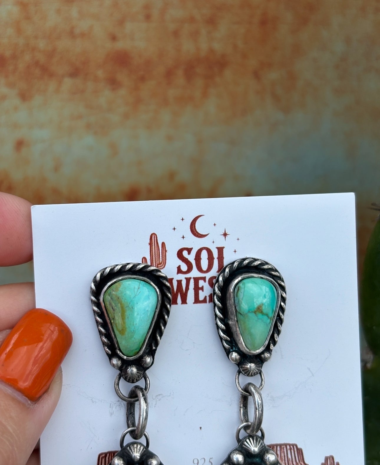 The Headliner Earrings: Blackjack and Sonoran Gold Turquoise