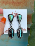 The Headliner Earrings: Blackjack and Sonoran Gold Turquoise