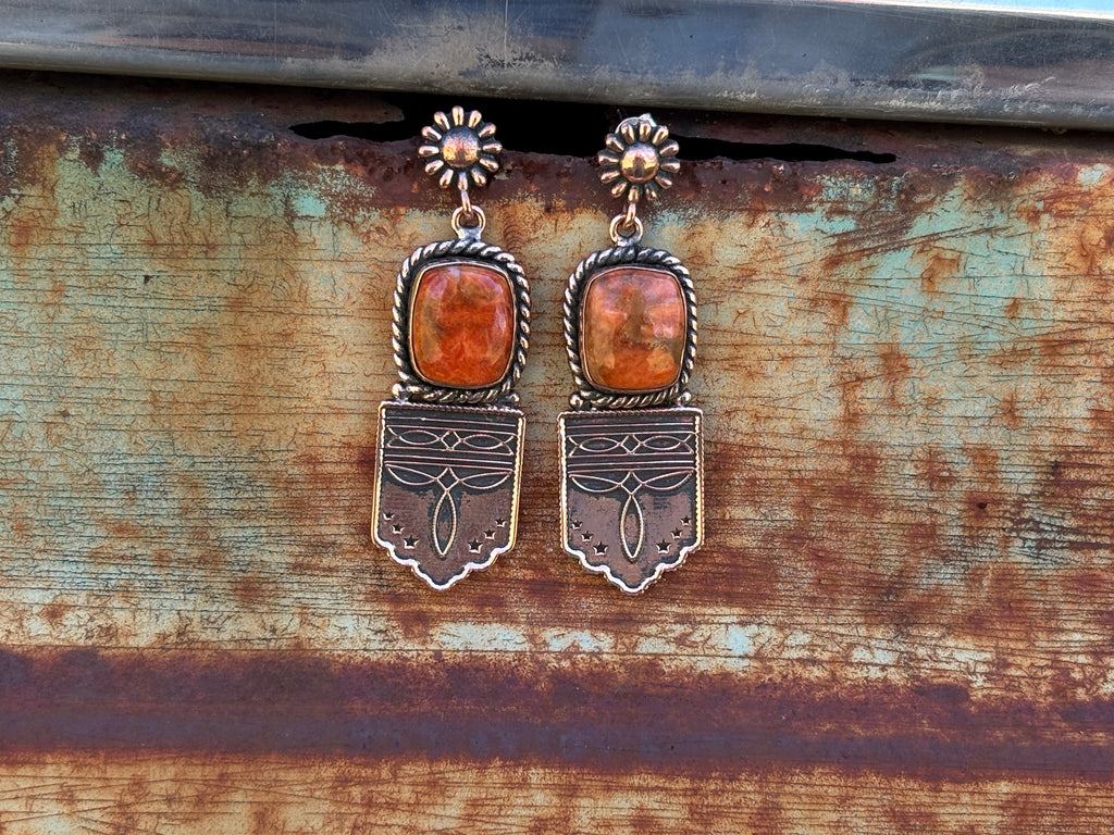 Boot Stitch Earrings