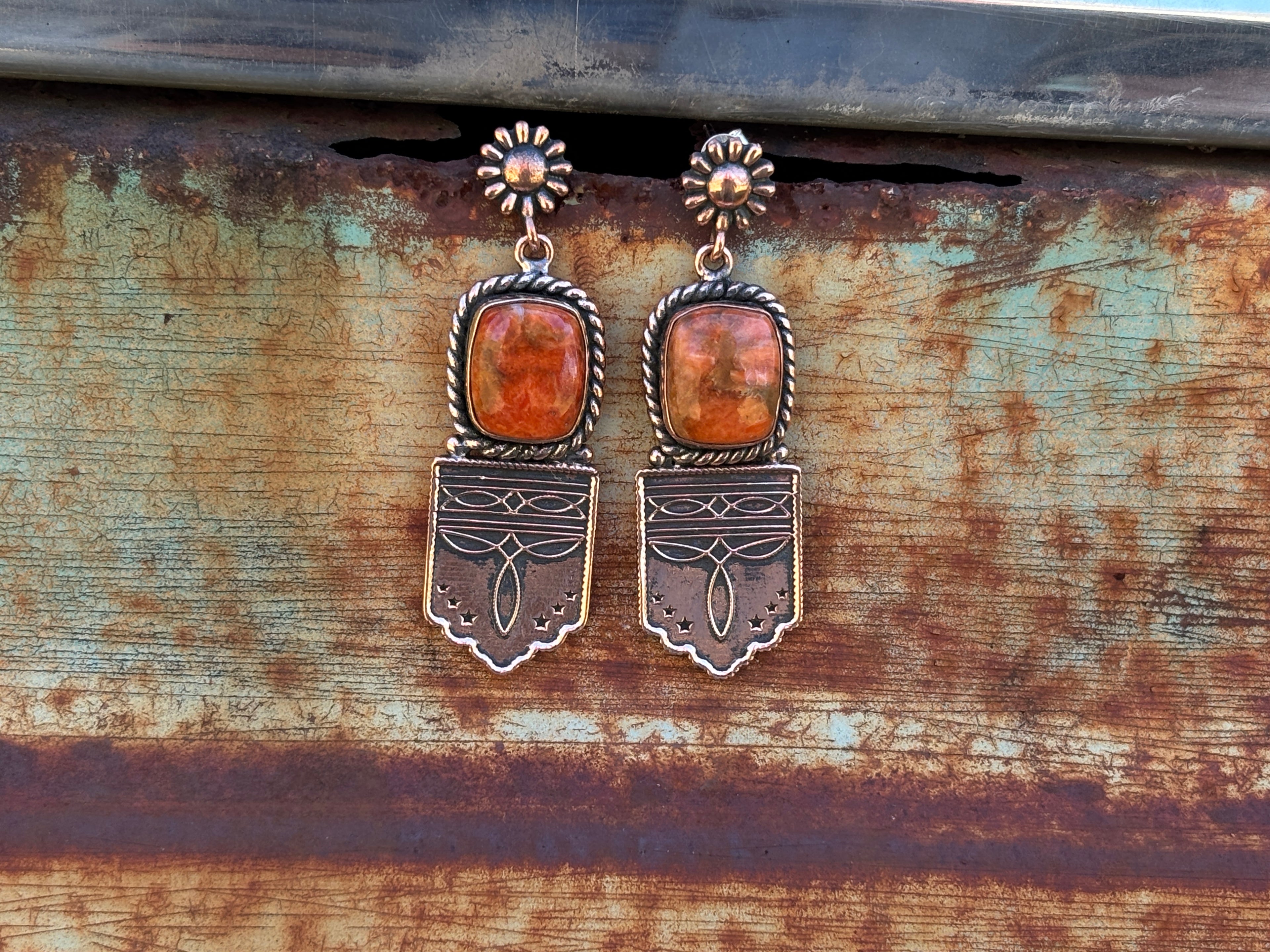 Boot Stitch Earrings