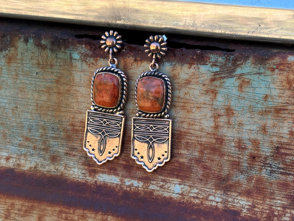 Boot Stitch Earrings