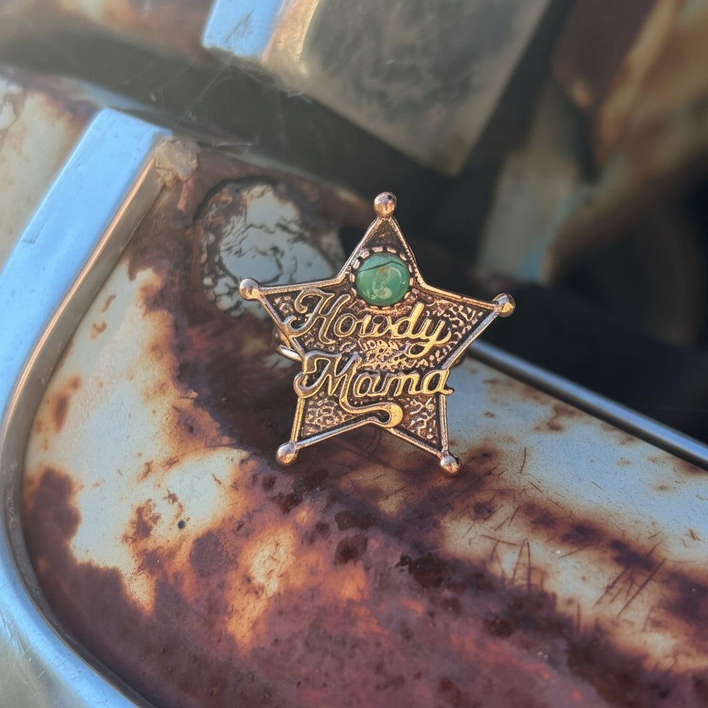 Howdy Mama Star Copper Ring
