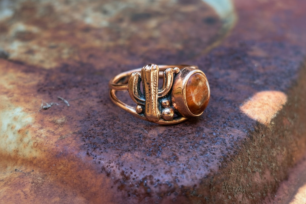 Desert Ring Oval Stone Copper.