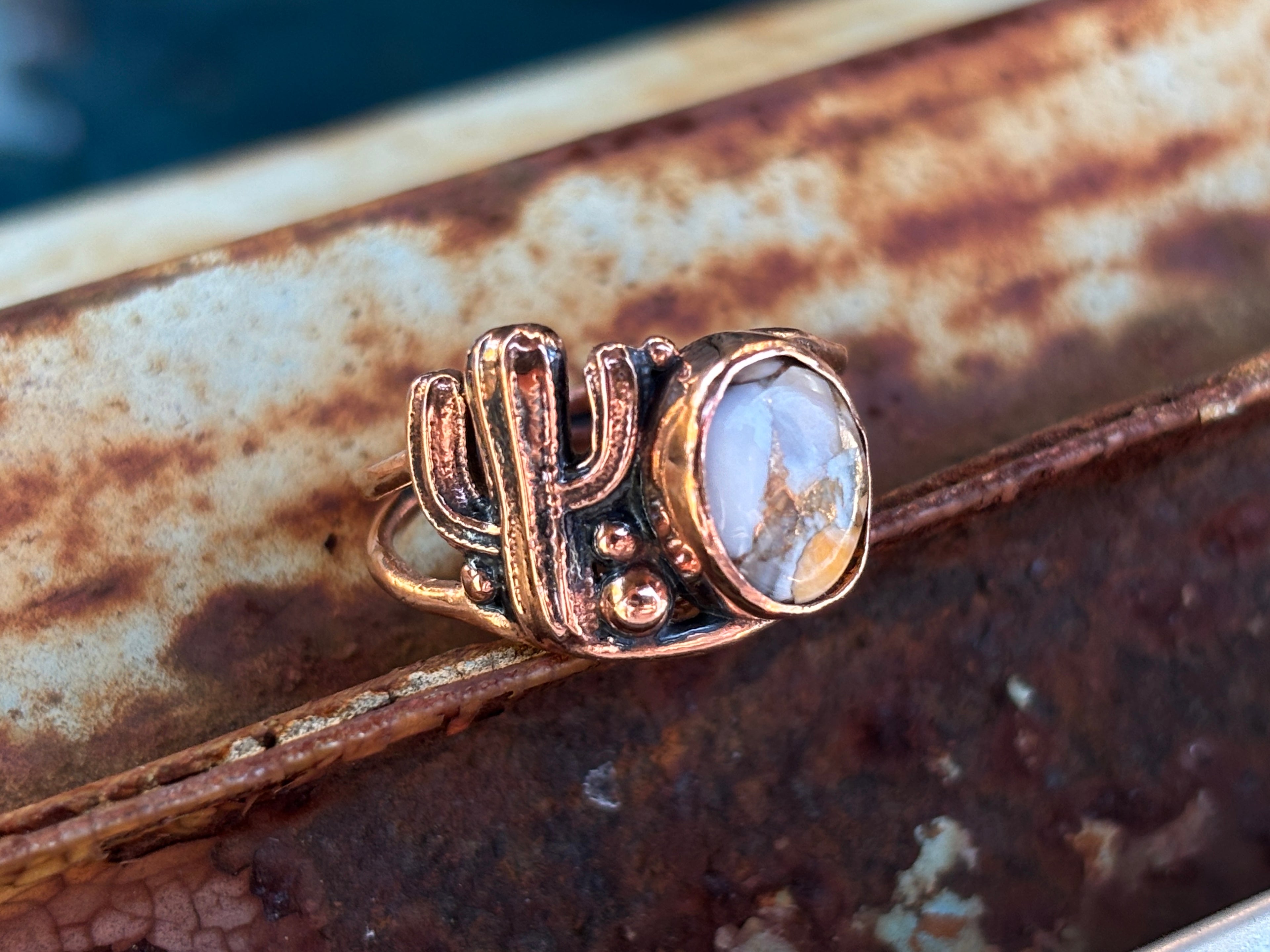 Desert Ring Oval Stone Copper.