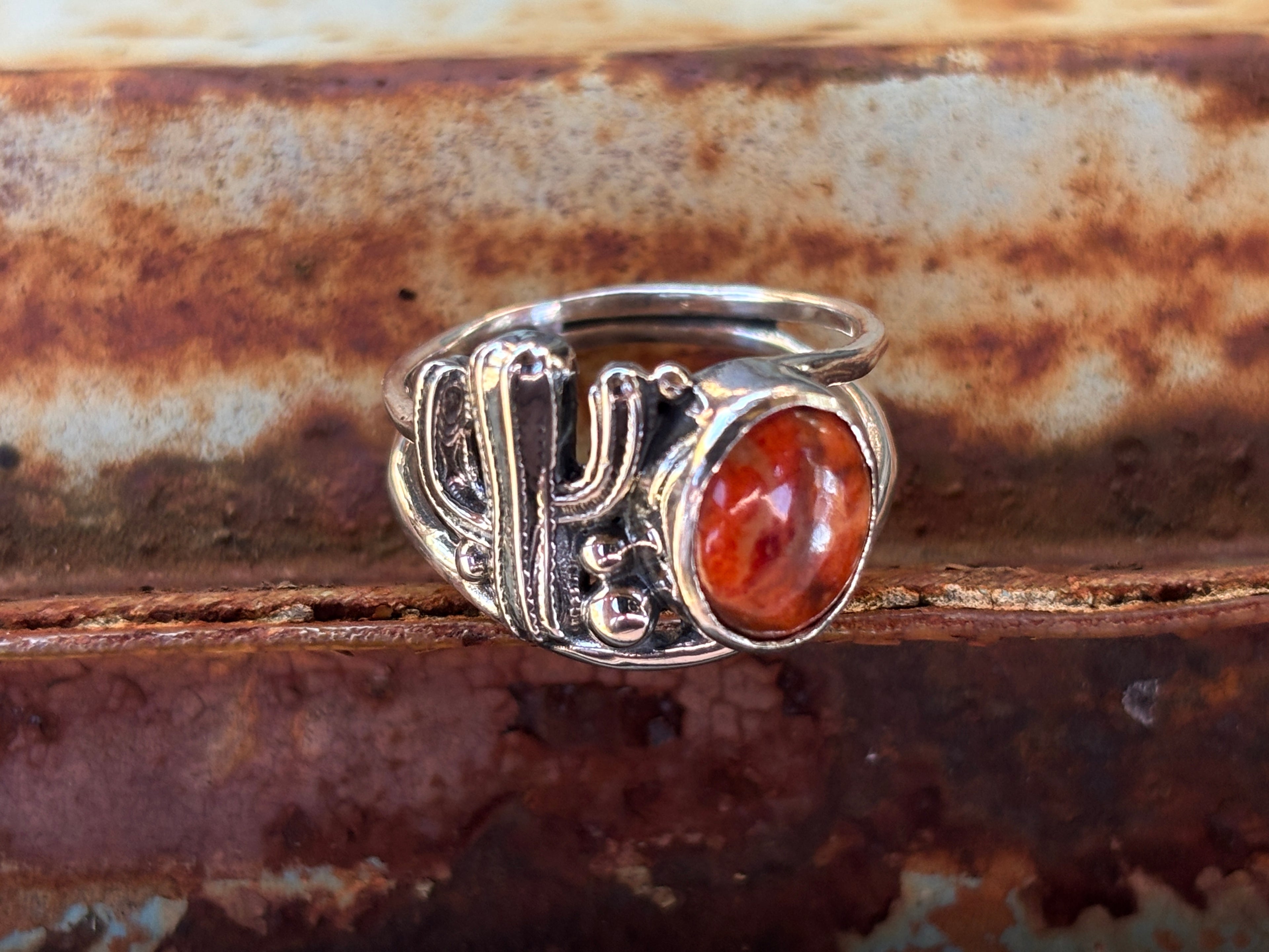 Desert Ring Oval Stone Silver
