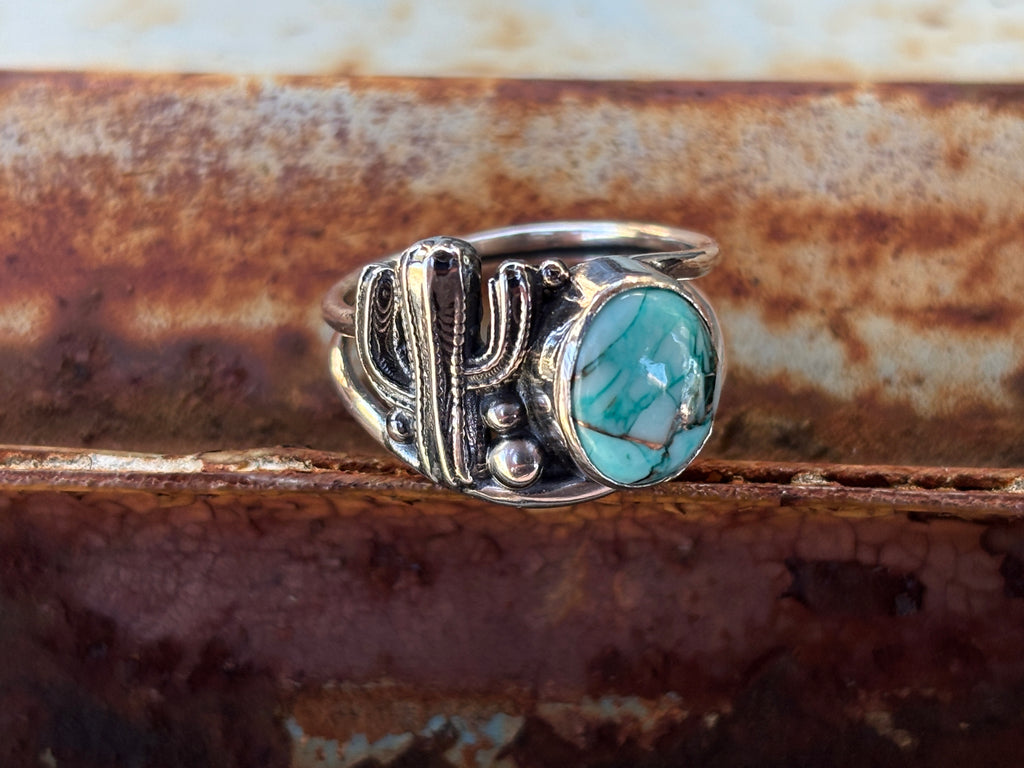 Desert Ring Oval Stone Silver