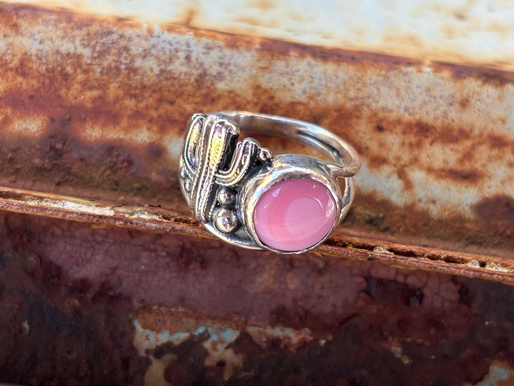 Desert Ring Round Stone Silver