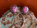 Cotton Candy Sweetheart hoops