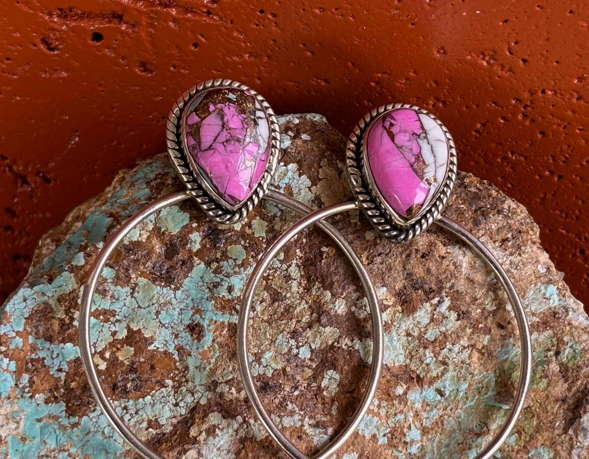 Cotton Candy Sweetheart hoops