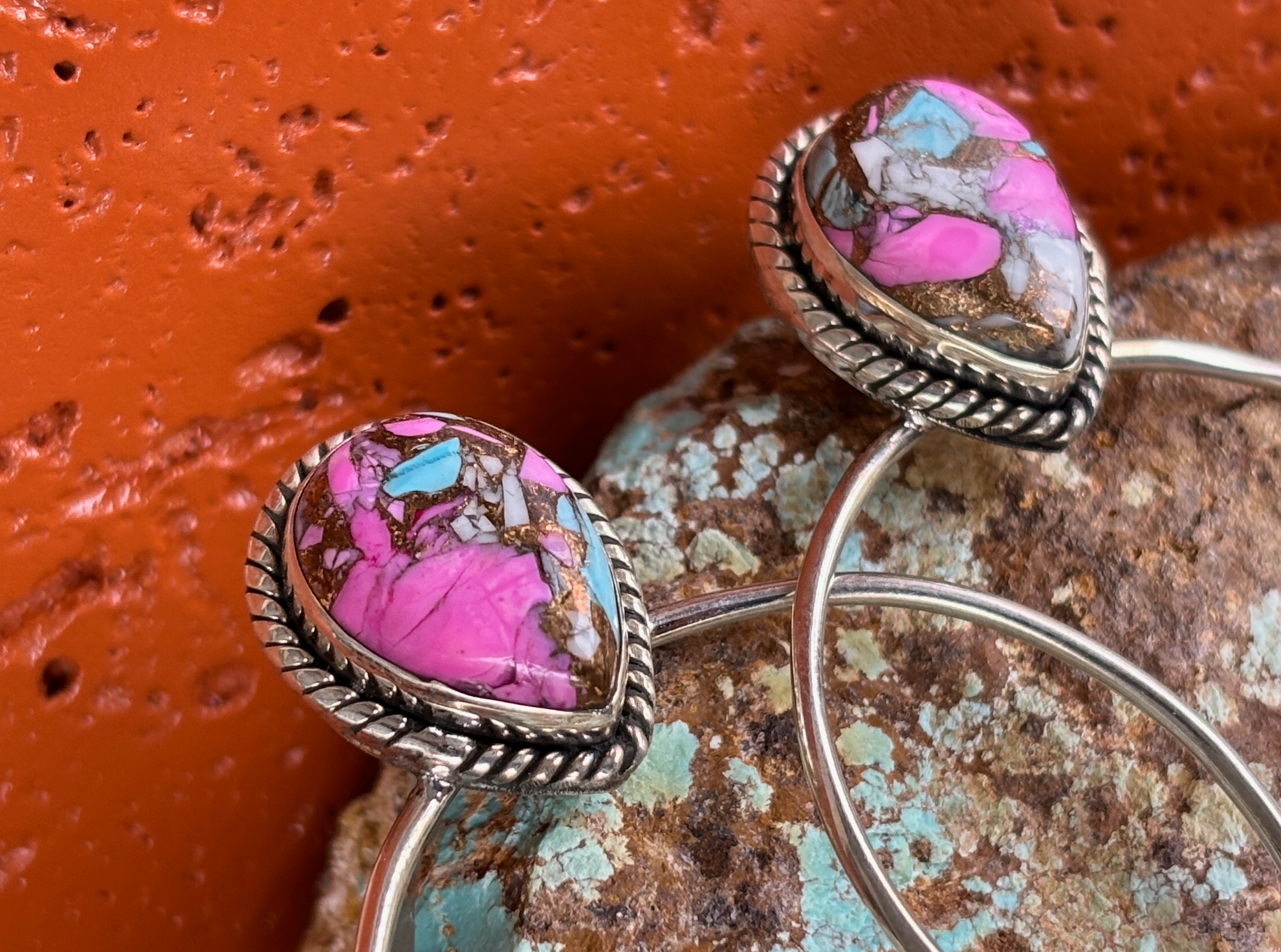 Cotton Candy Sweetheart hoops