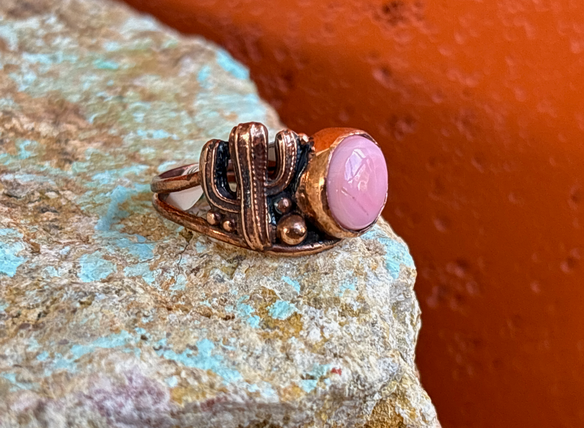 Desert Ring Round Stone copper