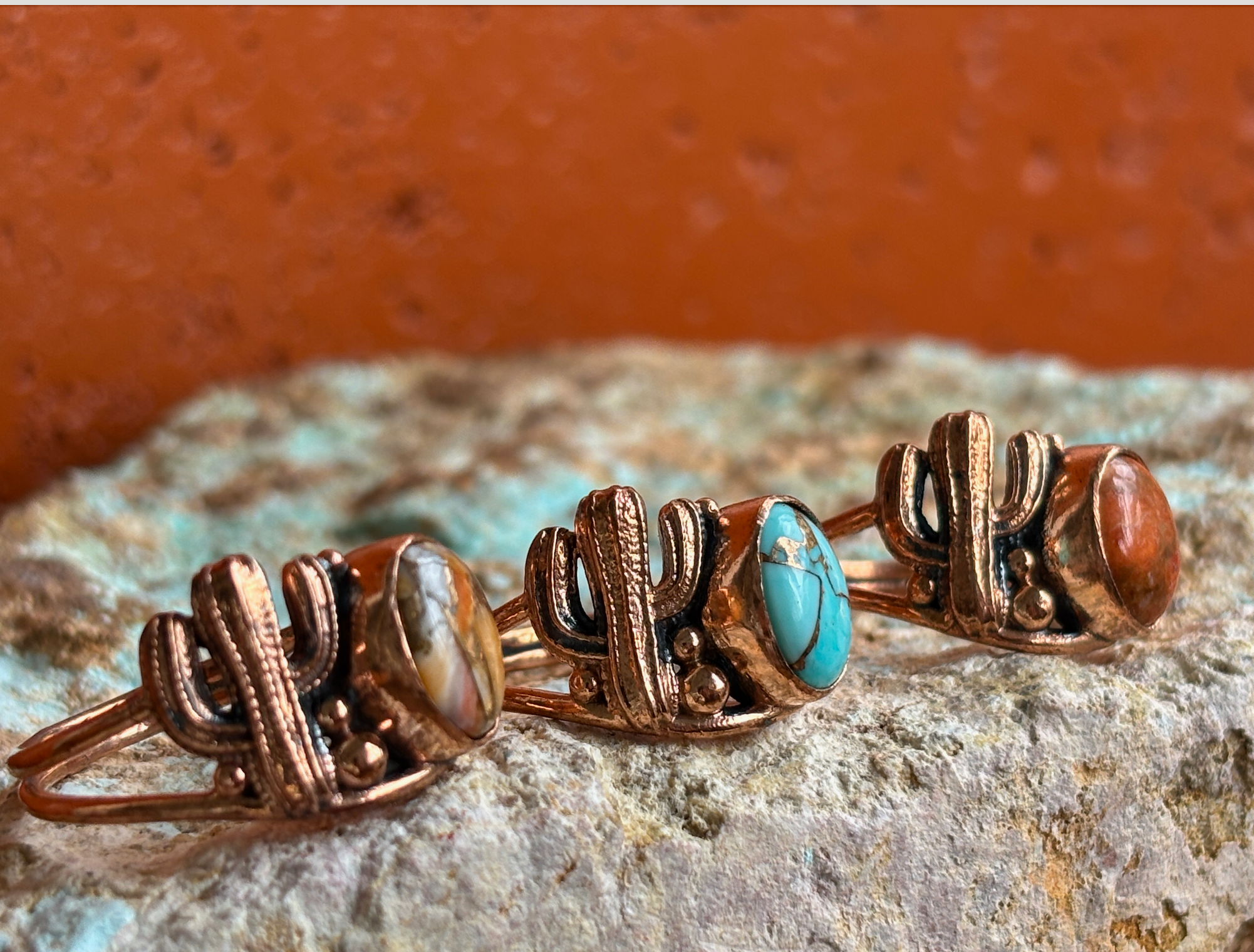 Desert Ring Oval Stone Copper.