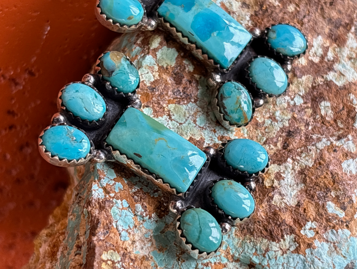 King Blue Belle Earrings