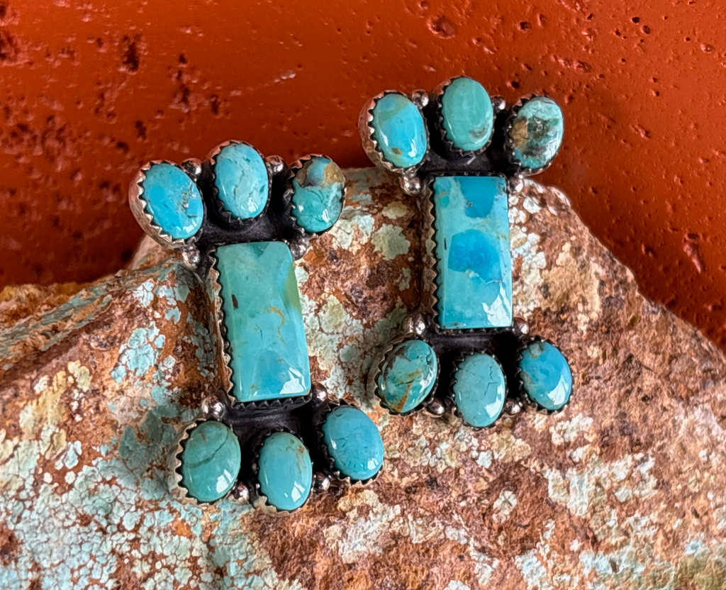 King Blue Belle Earrings
